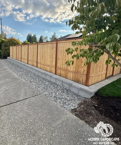 Contemporary Patio, Retaining Wall & Sod Renovation in Snohomish 